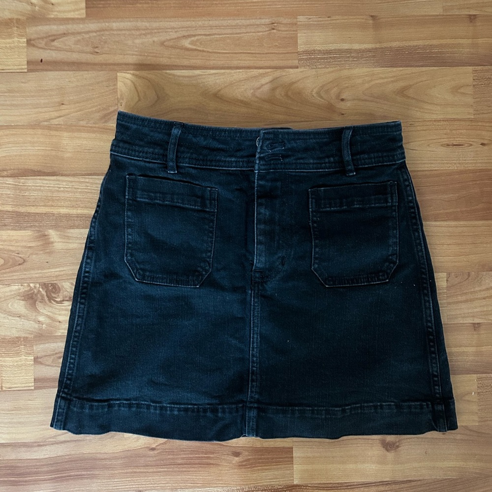 Madewell denim miniskirt, black